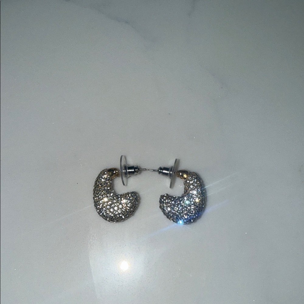 Elegant Silver Crystal Earrings